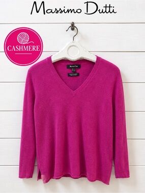 MASSIMO DUTTI Pink Cashmere Sweater Size S